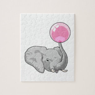 Elephant met ballon legpuzzel
