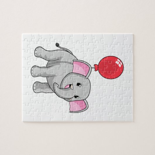 Elephant met ballon legpuzzel (Horizontaal)