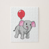 Elephant met ballon legpuzzel (Verticaal)