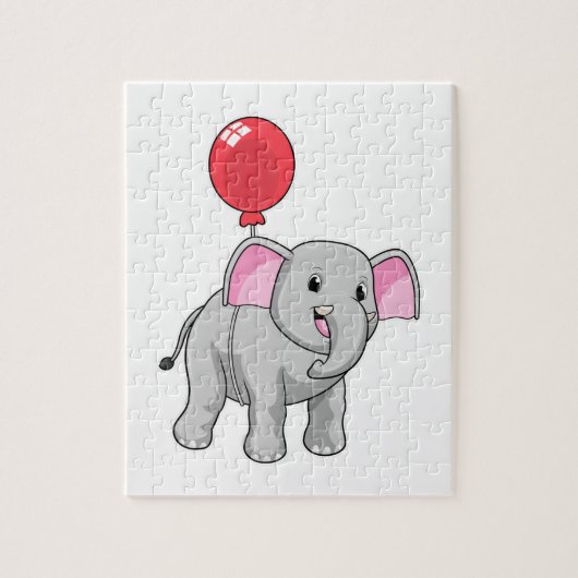 Elephant met ballon legpuzzel (Verticaal)