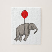 Elephant met ballon legpuzzel (Verticaal)
