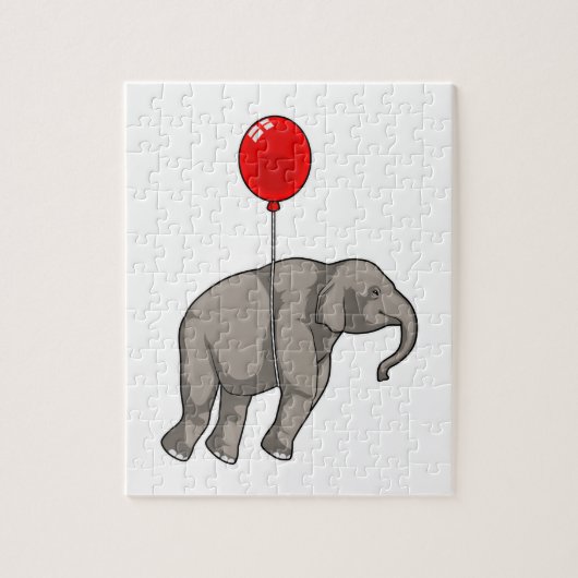 Elephant met ballon legpuzzel (Verticaal)