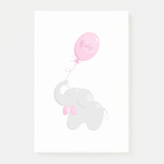 Elephant met ballon post-it® notes (Voorkant)