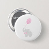 Elephant met ballon ronde button 5,7 cm (Voorkant /achterkant)