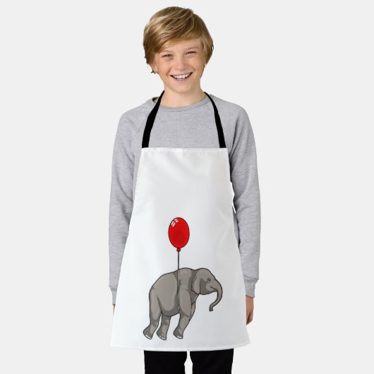 Elephant met ballon schort (Gedragen)