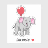 Elephant met ballon sticker (Vel)