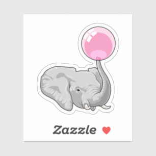 Elephant met ballon sticker