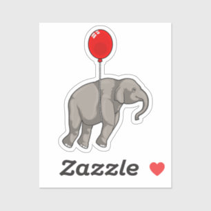 Elephant met ballon sticker