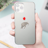 Elephant met ballon sticker (Telefoon)