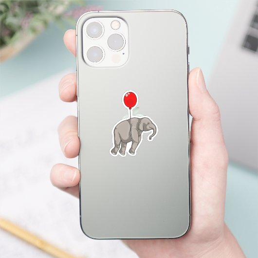 Elephant met ballon sticker (Telefoon)