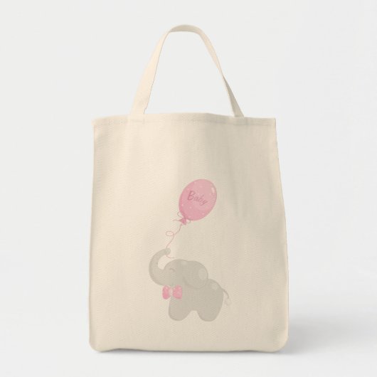 Elephant met ballon tote bag (Voorkant)