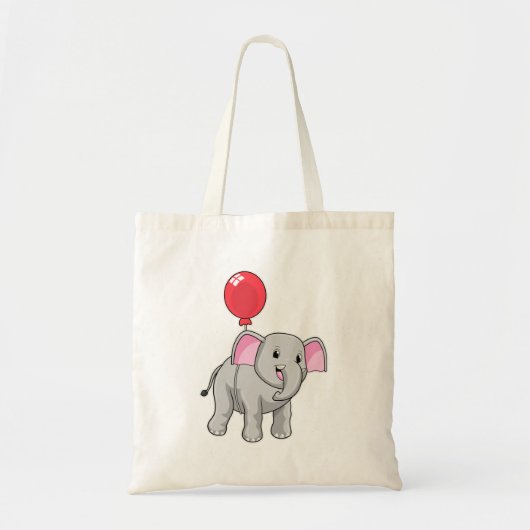 Elephant met ballon tote bag (Voorkant)