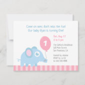 Elephant met ballonvaardige Kinderen eerste verjaa Kaart (Voorkant)