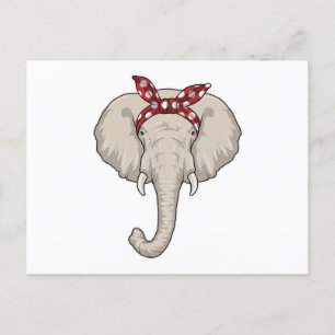 Elephant met Bandana Briefkaart