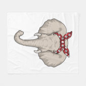 Elephant met Bandana Fleece Deken (Voorkant (Horizontaal))