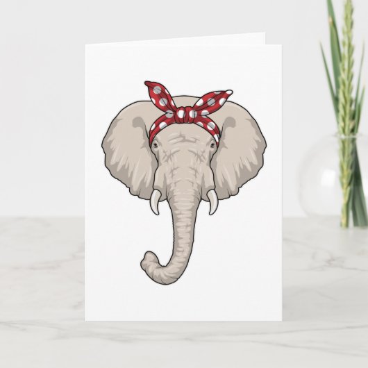 Elephant met Bandana Kaart (Voorkant)