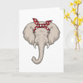 Elephant met Bandana Kaart (Gele Bloem)