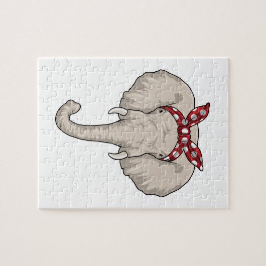 Elephant met Bandana Legpuzzel (Horizontaal)