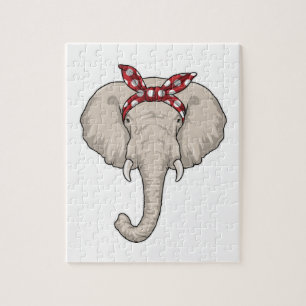 Elephant met Bandana Legpuzzel