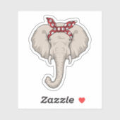 Elephant met Bandana Sticker (Vel)