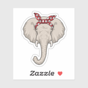 Elephant met Bandana Sticker
