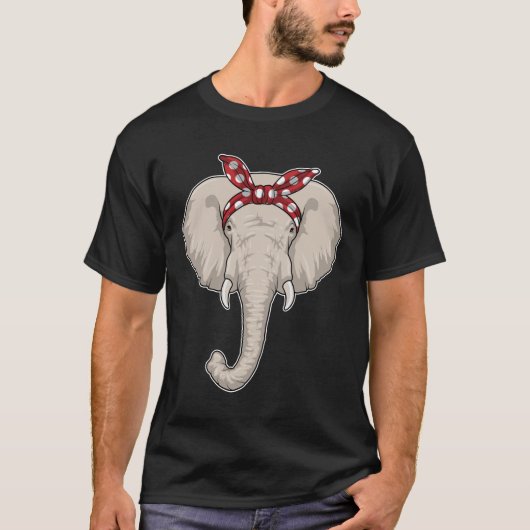 Elephant met Bandana T-shirt (Voorkant)