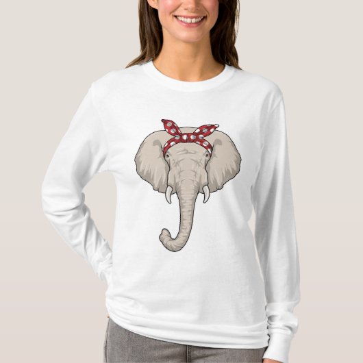 Elephant met Bandana T-shirt (Voorkant)