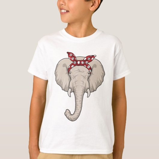 Elephant met Bandana T-shirt (Voorkant)
