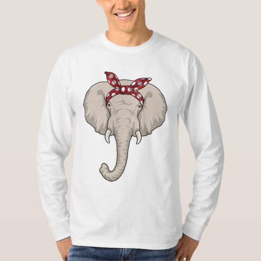 Elephant met Bandana T-shirt (Voorkant)