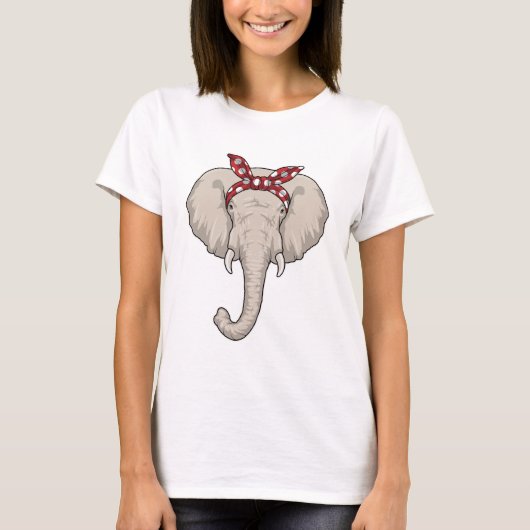 Elephant met Bandana T-shirt (Voorkant)