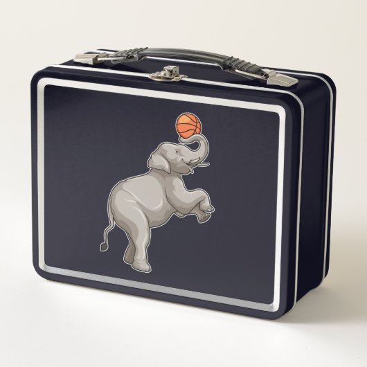 Elephant met Basketball (Voorkant)