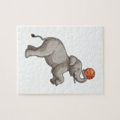 Elephant met Basketball Legpuzzel (Horizontaal)