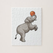 Elephant met Basketball Legpuzzel (Verticaal)
