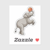 Elephant met Basketball Sticker (Vel)