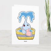 Elephant met Bathtub vol water Kaart (Achterkant)