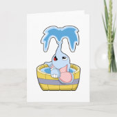 Elephant met Bathtub vol water Kaart (Voorkant)
