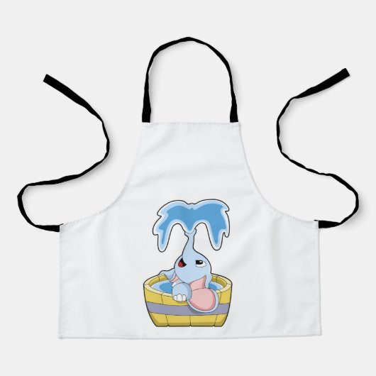 Elephant met Bathtub vol water Schort (Voorkant)