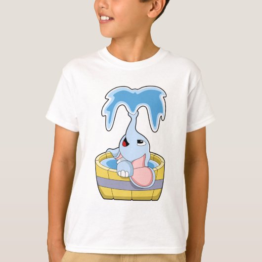 Elephant met Bathtub vol water T-shirt (Voorkant)