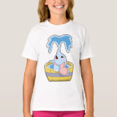 Elephant met Bathtub vol water T-shirt (Voorkant)