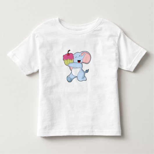 Elephant met Cake Kinder Shirts (Voorkant)