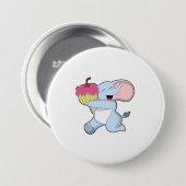Elephant met Cake Ronde Button 7,6 Cm (Voorkant /achterkant)