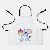 Elephant met Cake Schort (Voorkant)