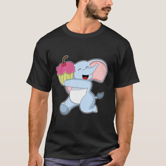 Elephant met Cake T-shirt (Voorkant)
