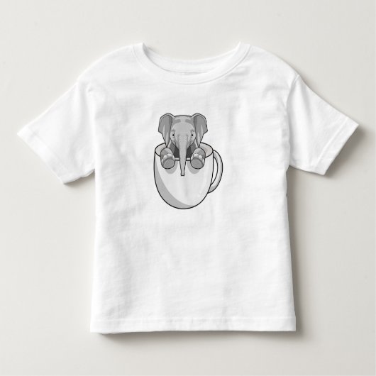 Elephant met Cup Kinder Shirts (Voorkant)