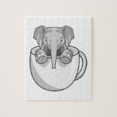 Elephant met Cup Legpuzzel (Verticaal)