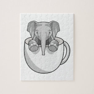 Elephant met Cup Legpuzzel
