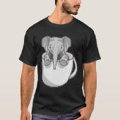 Elephant met Cup T-shirt (Voorkant)