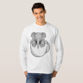 Elephant met Cup T-shirt (Voorkant volledig)