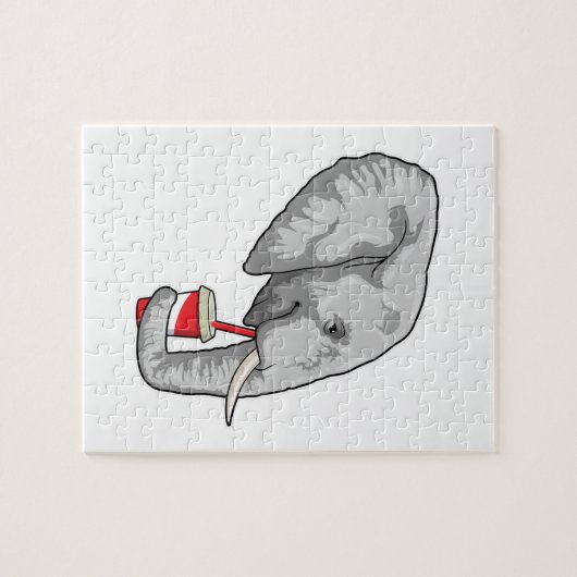 Elephant met Drink Legpuzzel (Horizontaal)