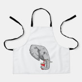 Elephant met Drink Schort (Voorkant)